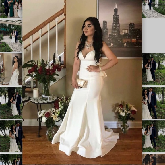 Prom Dress by Janique - Illusion Strapless - Picture 1 of 7